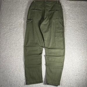 Y2K No boundaries military green baggy tapered leg carpenter pants Size 34x31